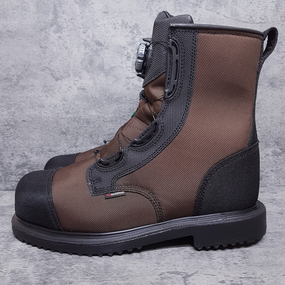 RED WING Maxbond 8" BOA Safety Toe Work Boots 3591 Mens 12 D Brown Defect